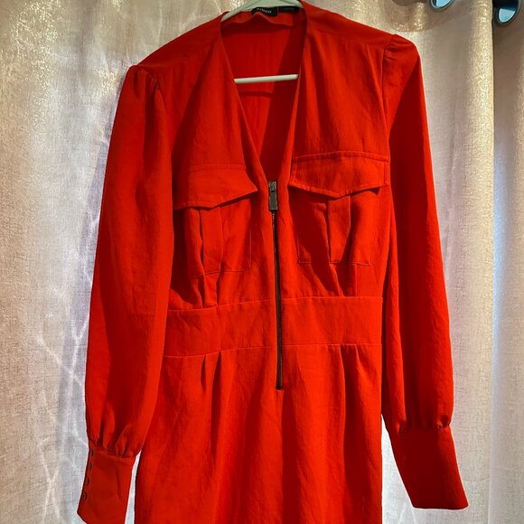 Pinko Capeta Abito Red Dress - Size 44 - Picture 1 of 4